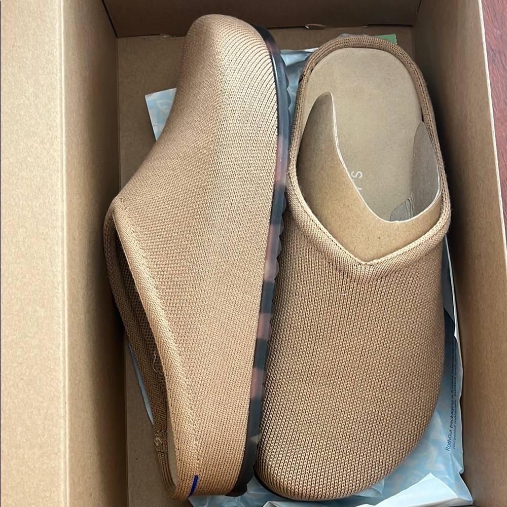 Rothy's Slip-On Mule in Light Brown Knit - Picture 2 of 3